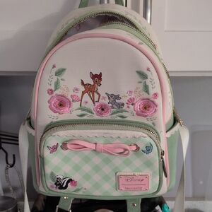 Loungefly Disney Bambi Backpack - Green and Pink